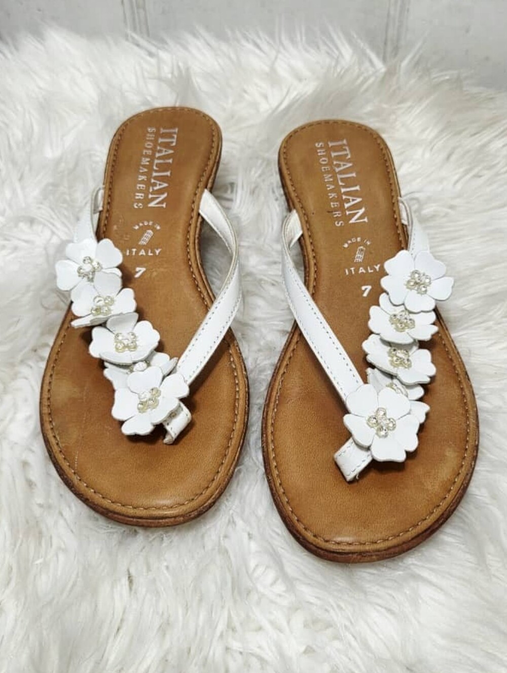 Italian Shoemakers Emina Floral Wedge Sandals Women's Size 7